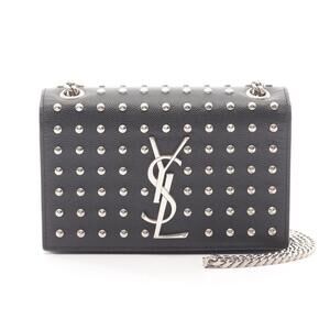 Saint Laurent Paris Kate Shoulder Bag Leather Black